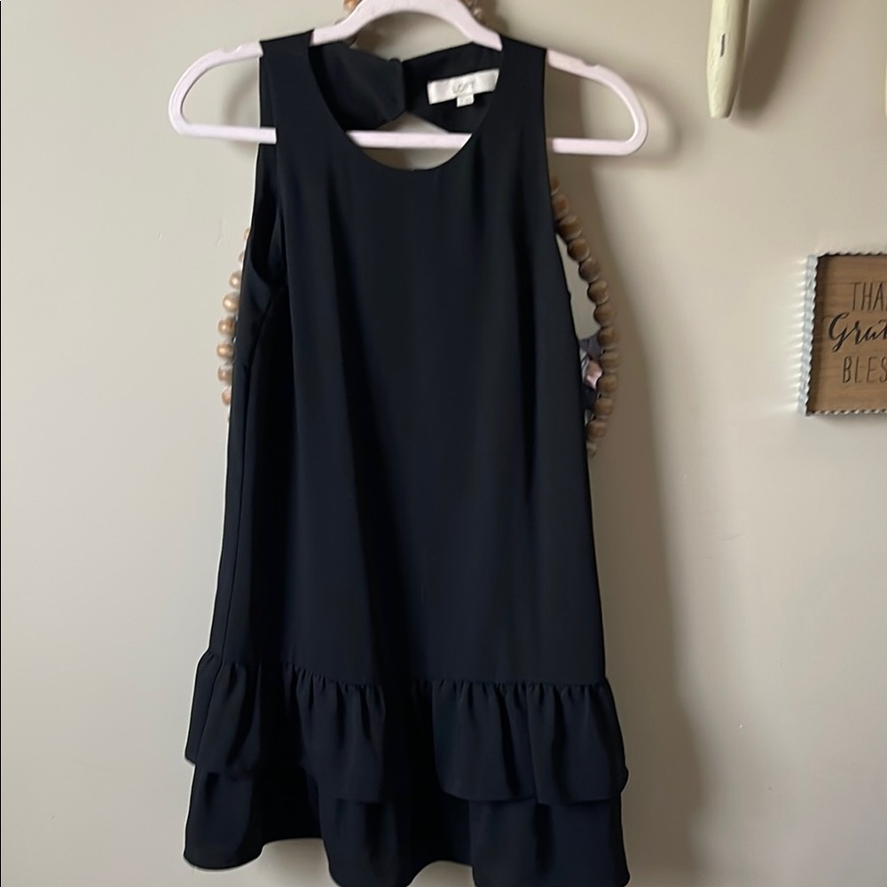 LOFT Black Midi Dress